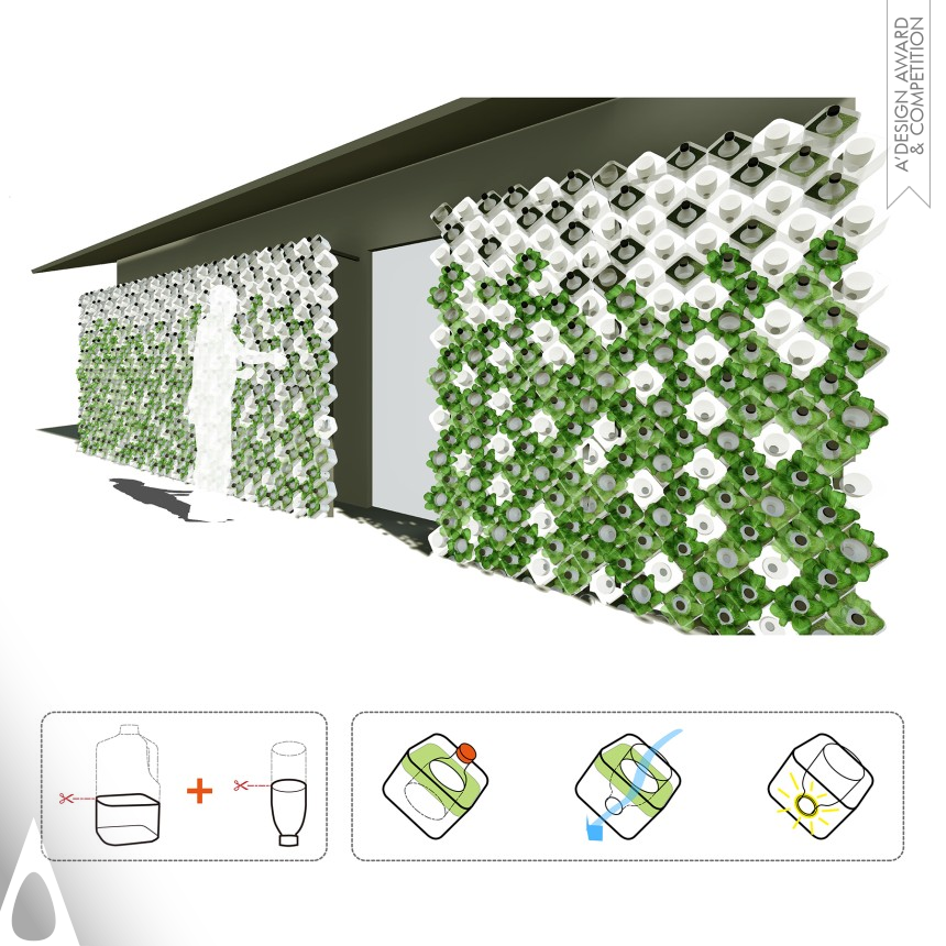 Iron Sustainable Products, Projects and Green Design Award Winner 2017 Urban Green Light Sustainable Facade installation 