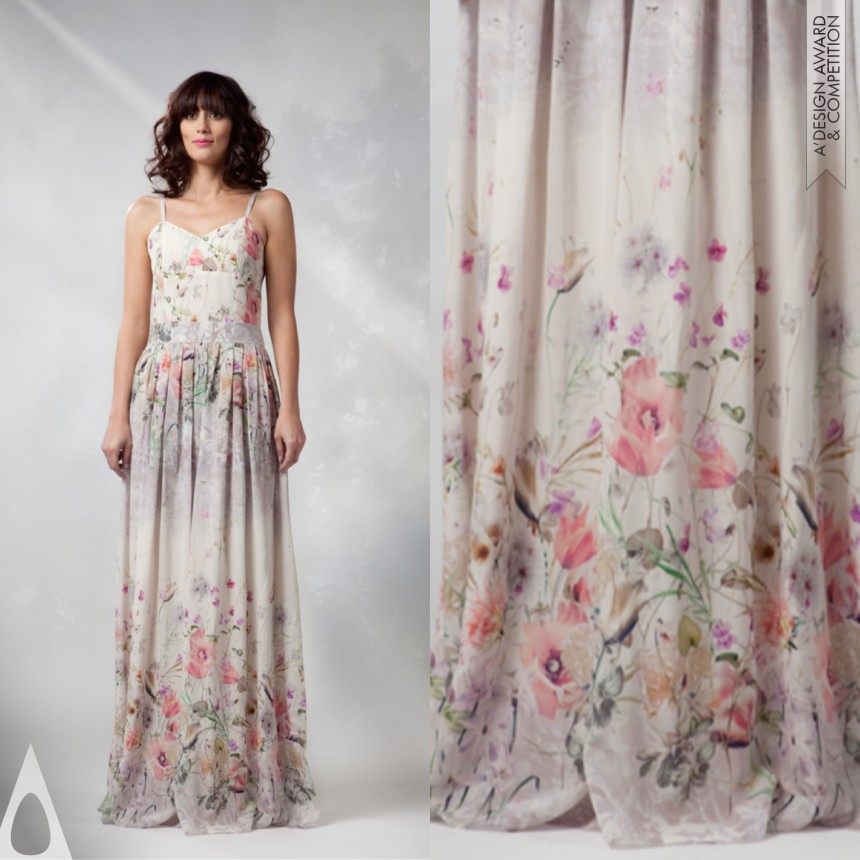 Alia Silk Floral Dress designed by Samia Yousif