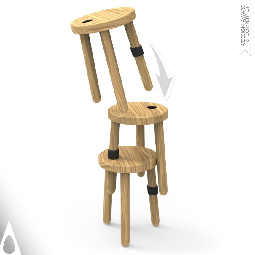 Alfredo Carreño Reul's Etabu Stackable stool