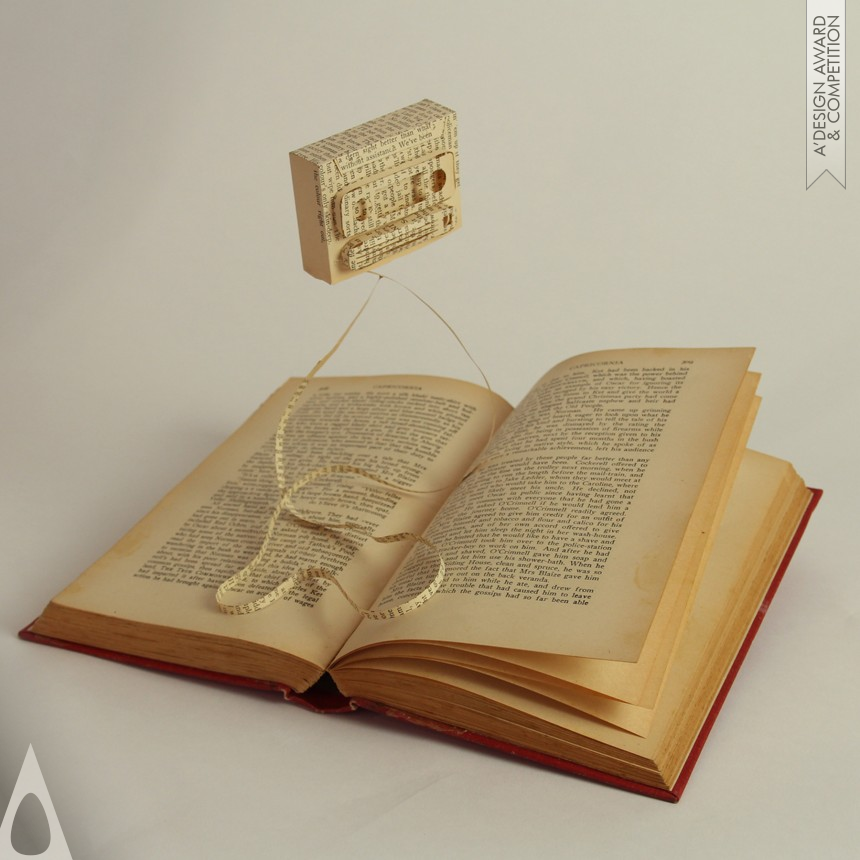 Todd Watts's The Power of the Paperback Paper Crafted Sculptures