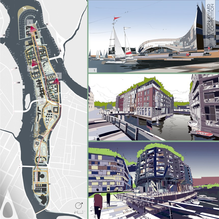 Iron Urban Planning and Urban Design Award Winner 2017 Inhabited Island City Masterplan 