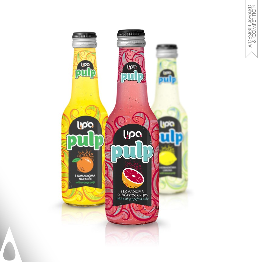 Bronze Packaging Design Award Winner 2017 LIPA PULP Carbonated beverage 