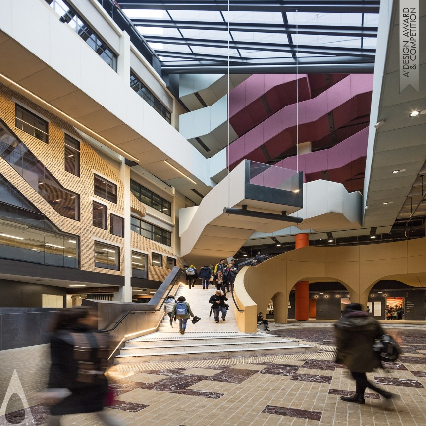 Golden Interior Space and Exhibition Design Award Winner 2017 University of Melbourne - Arts West  Upholstered Acoustic Panels 