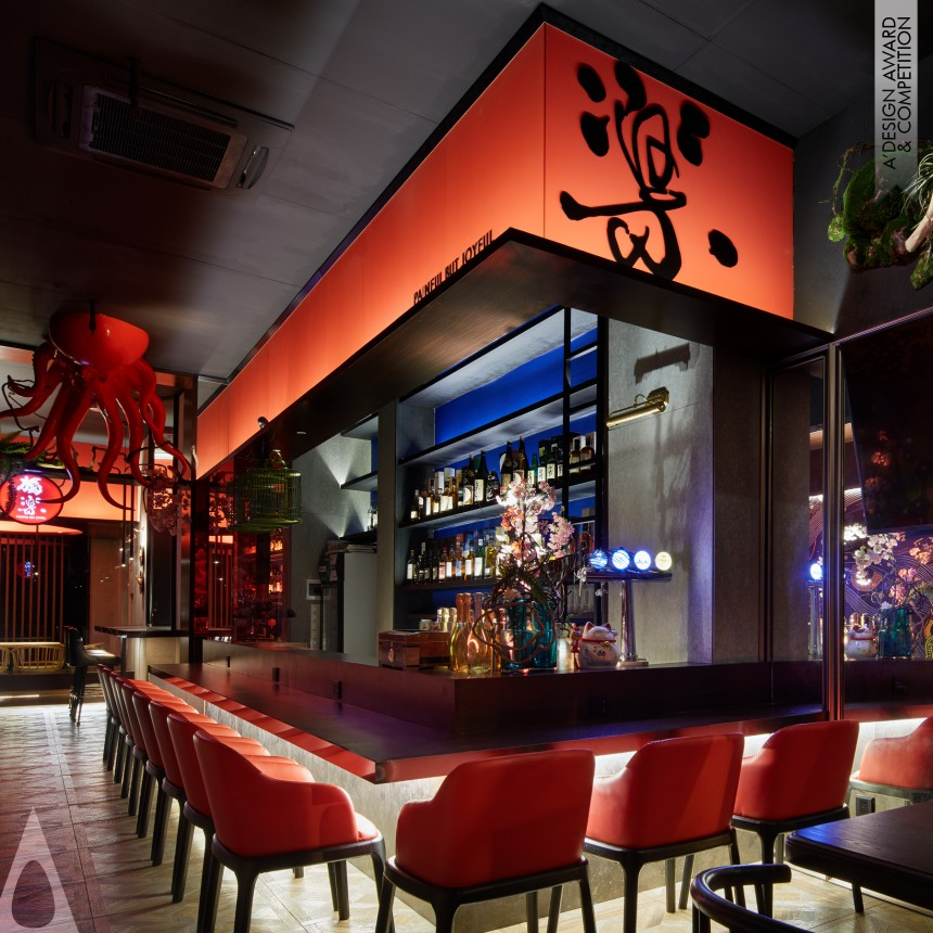 Dule Japanese Style Izakaya - Golden Interior Space and Exhibition Design Award Winner