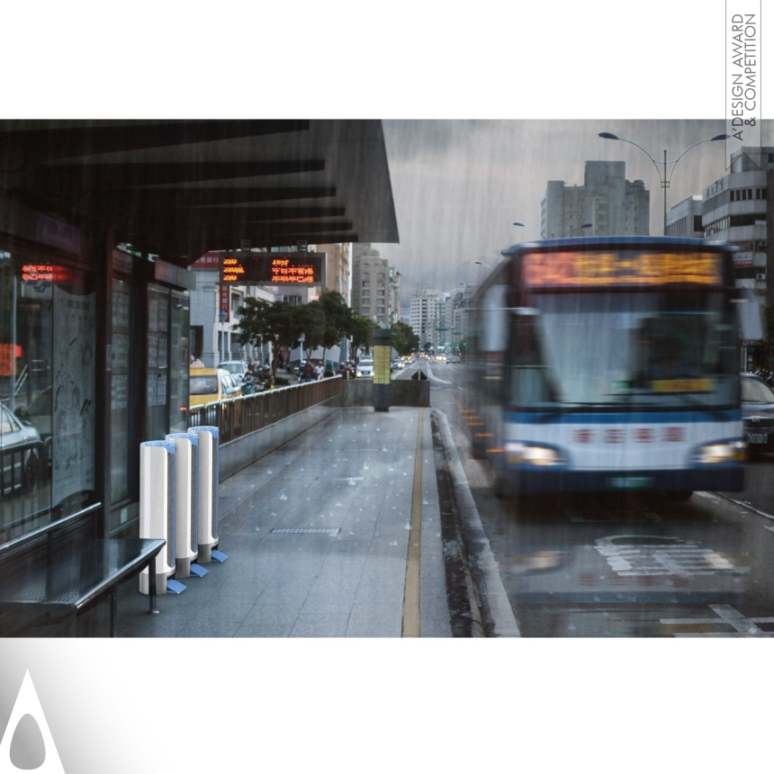 National Taipei University of Technology's UltraDry Dryer in bus stop