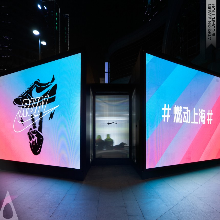 Platinum Interior Space and Exhibition Design Award Winner 2017 Nike+ Run Club on Huaihai Pop-up Gym 