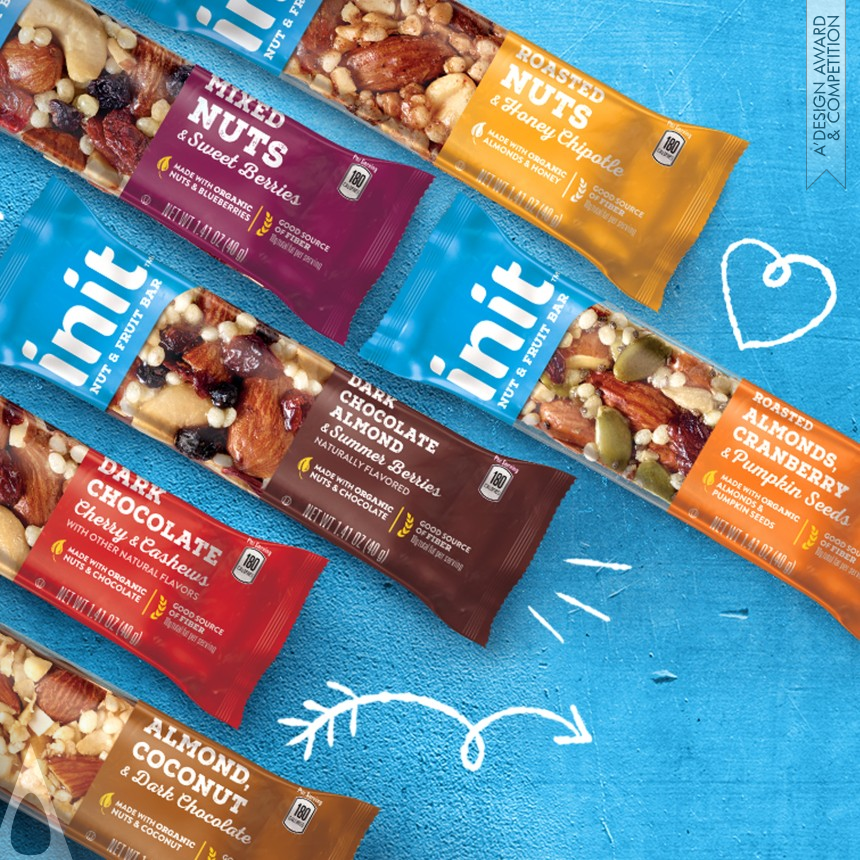 Silver Packaging Design Award Winner 2017 INIT Fruit and Nut Bar Snack Bar 