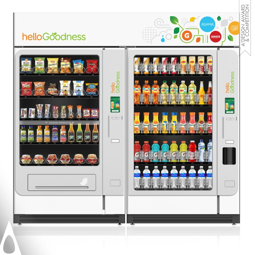 Silver Food, Beverage and Culinary Arts Design Award Winner 2017 Hello Goodness Vending Machine 