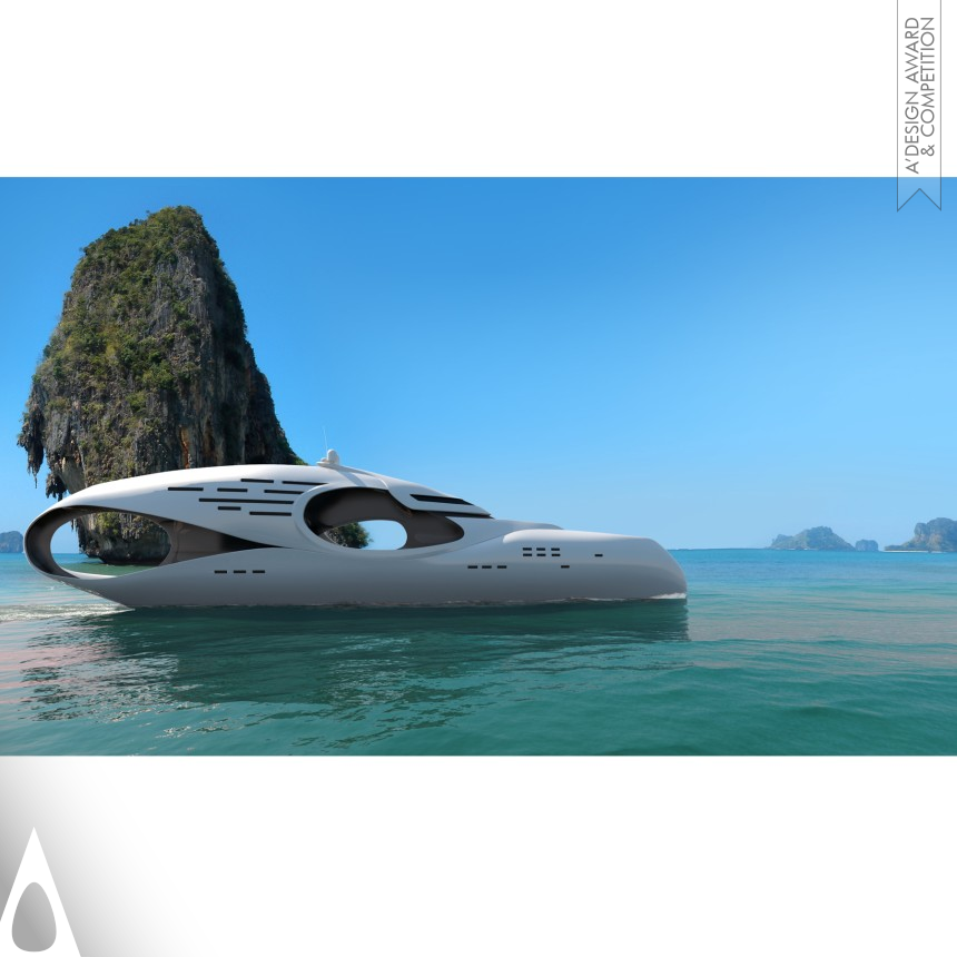 Silver Yacht and Marine Vessels Design Award Winner 2017 Infinitas Mega Yacht 