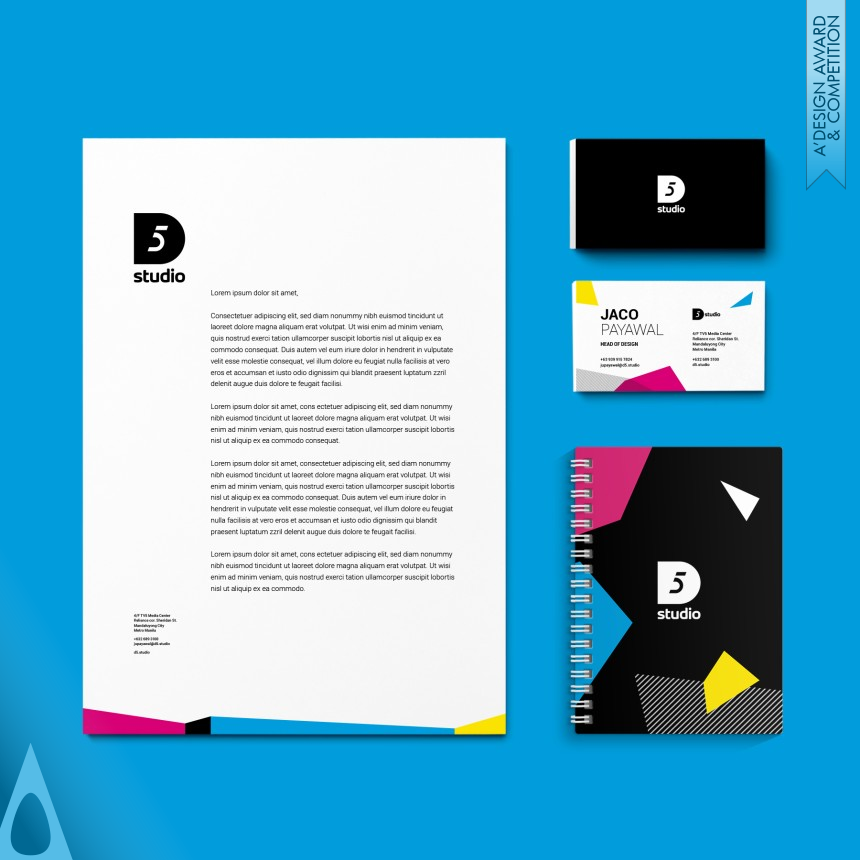 Bronze Graphics, Illustration and Visual Communication Design Award Winner 2017 D5 Studio Graphic Branding Corporate visual branding language for D 