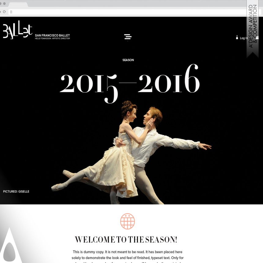 San Francisco Ballet - Platinum Website and Web Design Award Winner