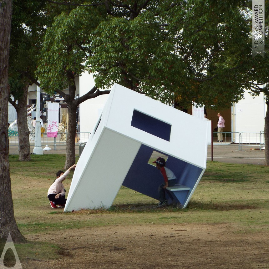 Kotoaki Asano and Makoto Kosuda's Three Cubes in the Forest Movable pavilion