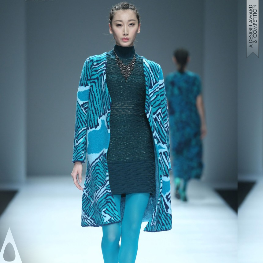 Qianyi Zhang's Dark Green Fashion Art, Knitted Gress