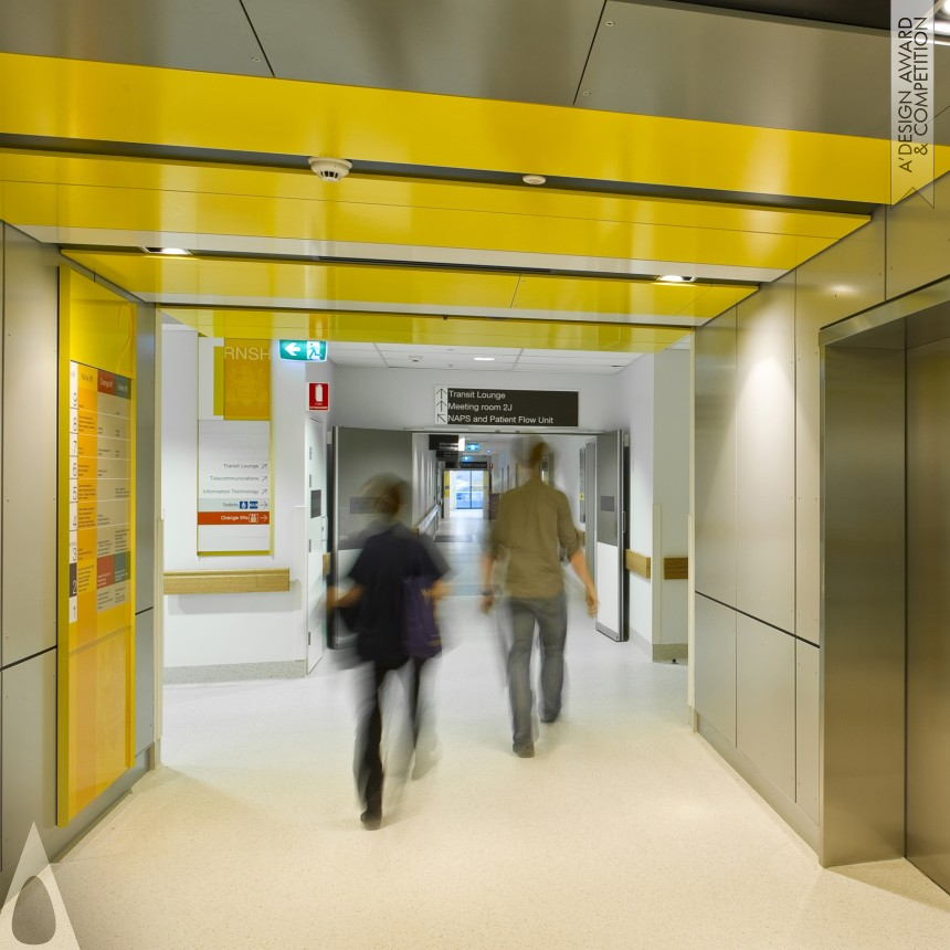 Silver Graphics, Illustration and Visual Communication Design Award Winner 2017 Royal North Shore Hospital Sydney Wayfinding environmental graphics 