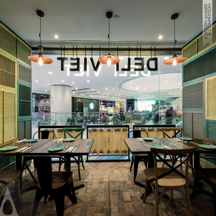 Bronze Interior Space and Exhibition Design Award Winner 2017 Deli Viet Vietnamese restaurant 