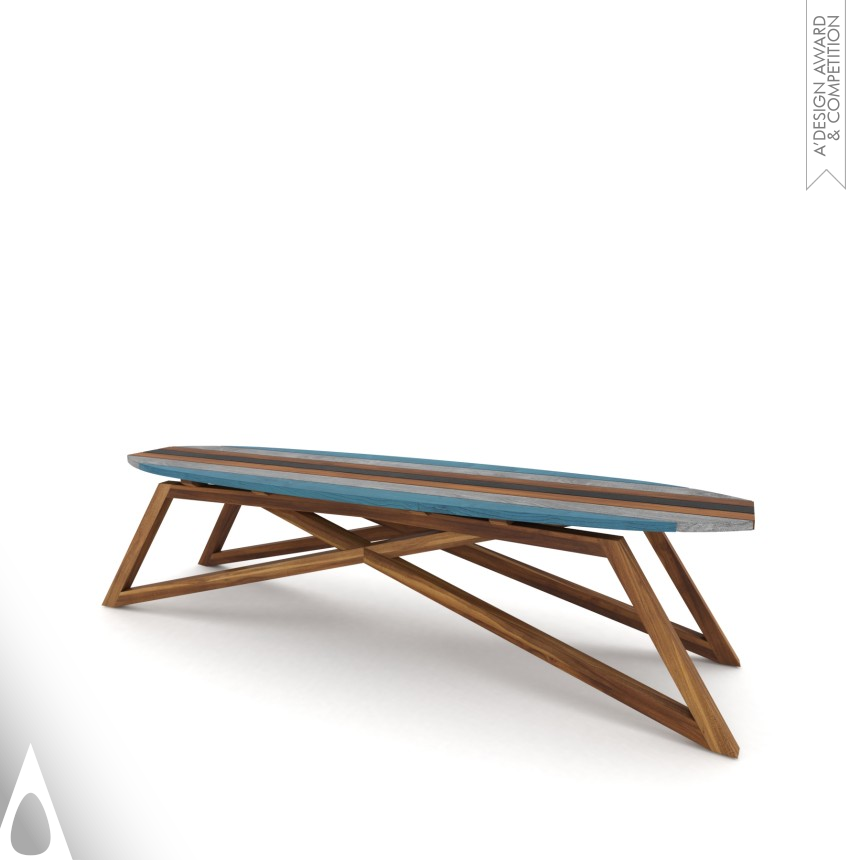 Iron Furniture Design Award Winner 2017 Surfwave Outdoor Bench 