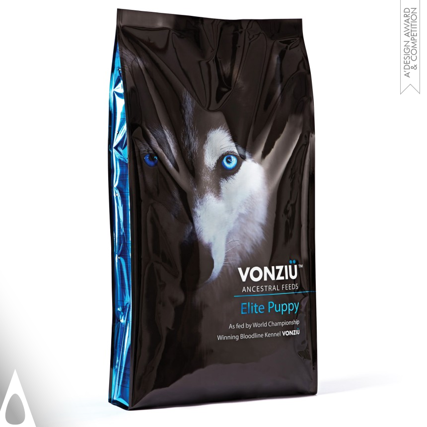 Silver Packaging Design Award Winner 2017 Vonziu Elite Puppy Dog Food Bag 