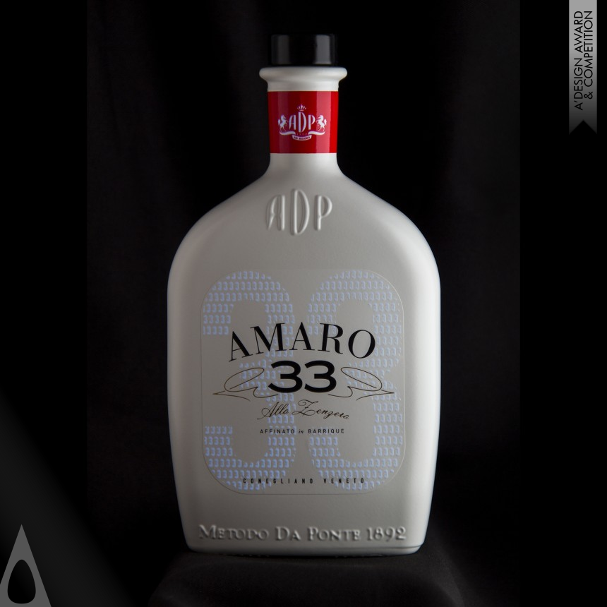 Golden Packaging Design Award Winner 2018 Amaro 33  Grappa- based liqueur 