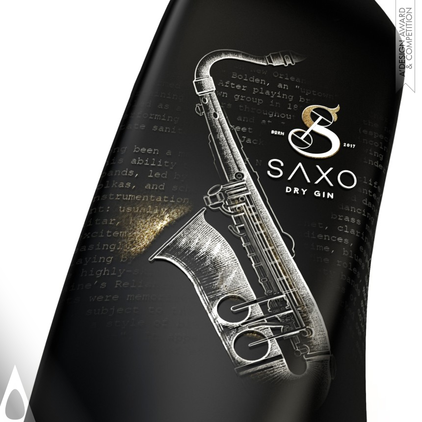 Gabriela Chelsoi - CreativeByDefinition's Saxo Packaging design for gin