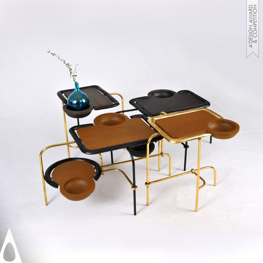 Silver Furniture Design Award Winner 2018 Compound Table Set Coffee Table and Side Table 