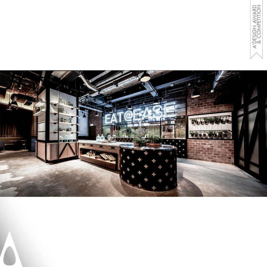 Silver Interior Space and Exhibition Design Award Winner 2018 Eat at Ease Restaurant 