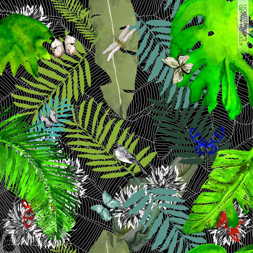 Jungle Collection - Silver Textile, Fabric, Textures, Patterns and Cloth Design Award Winner