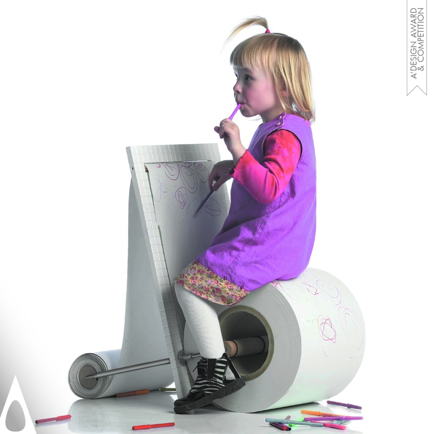 Silver Baby, Kids' and Children's Products Design Award Winner 2018 Children Papers Chair Drawing chair  