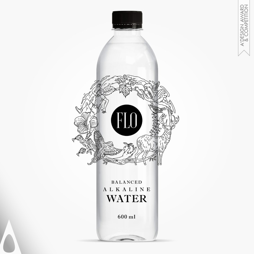 Golden Packaging Design Award Winner 2018 Flo Alkaline Water 