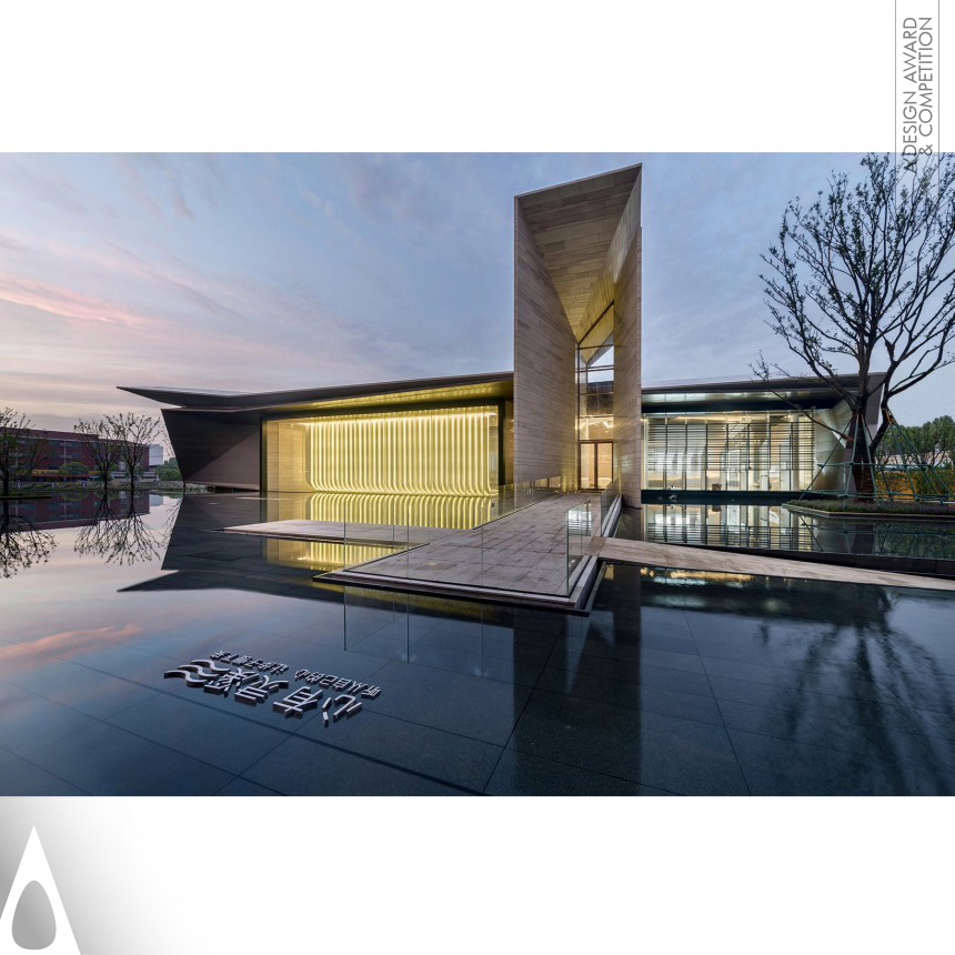 Platinum Architecture, Building and Structure Design Award Winner 2018 Light Waterfall  Sales Center 