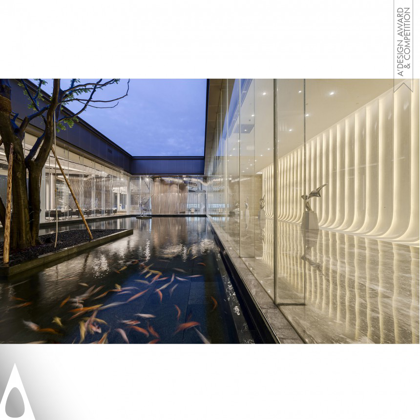 Light Waterfall - Platinum Architecture, Building and Structure Design Award Winner
