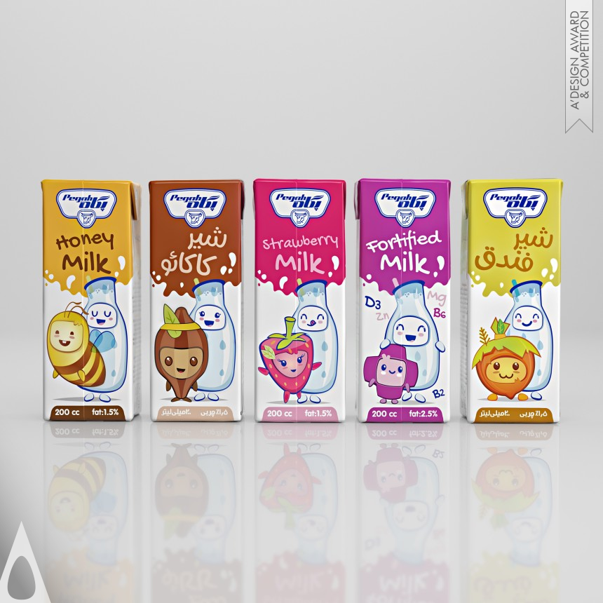 Hasan Yoghar's Pegah Flavored Milks Packaging