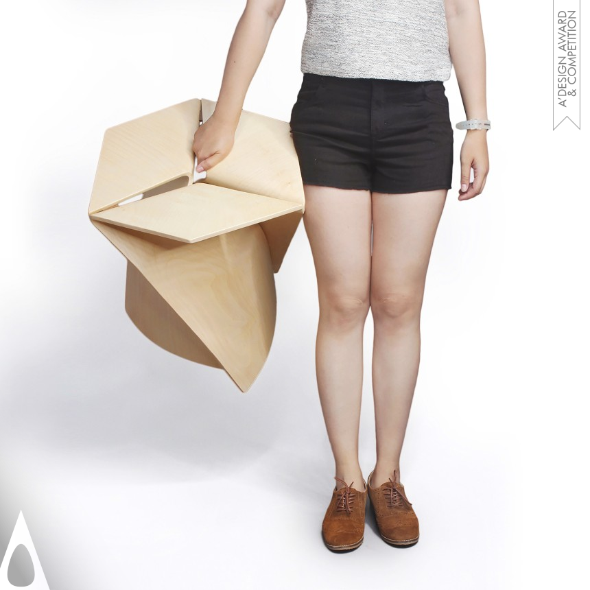 Sherry Jiekun Qian's TwiStool Veneer Stool