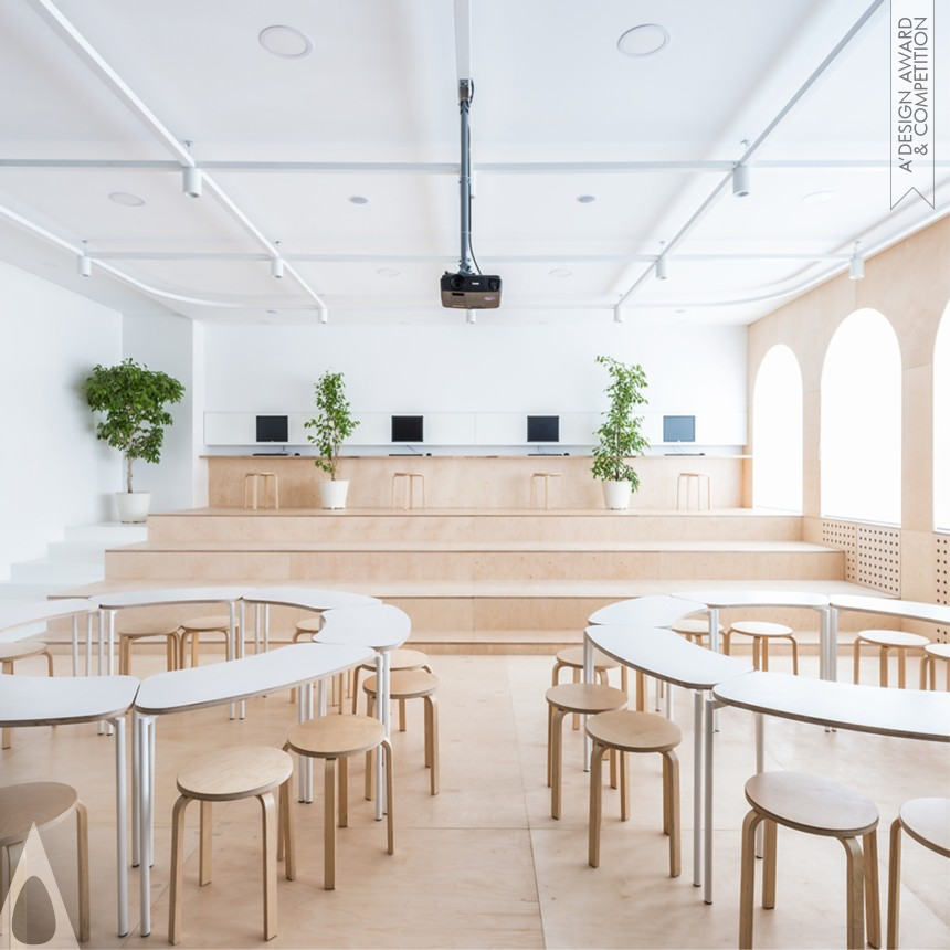 Golden Interior Space and Exhibition Design Award Winner 2018 Demokratos School Hall 