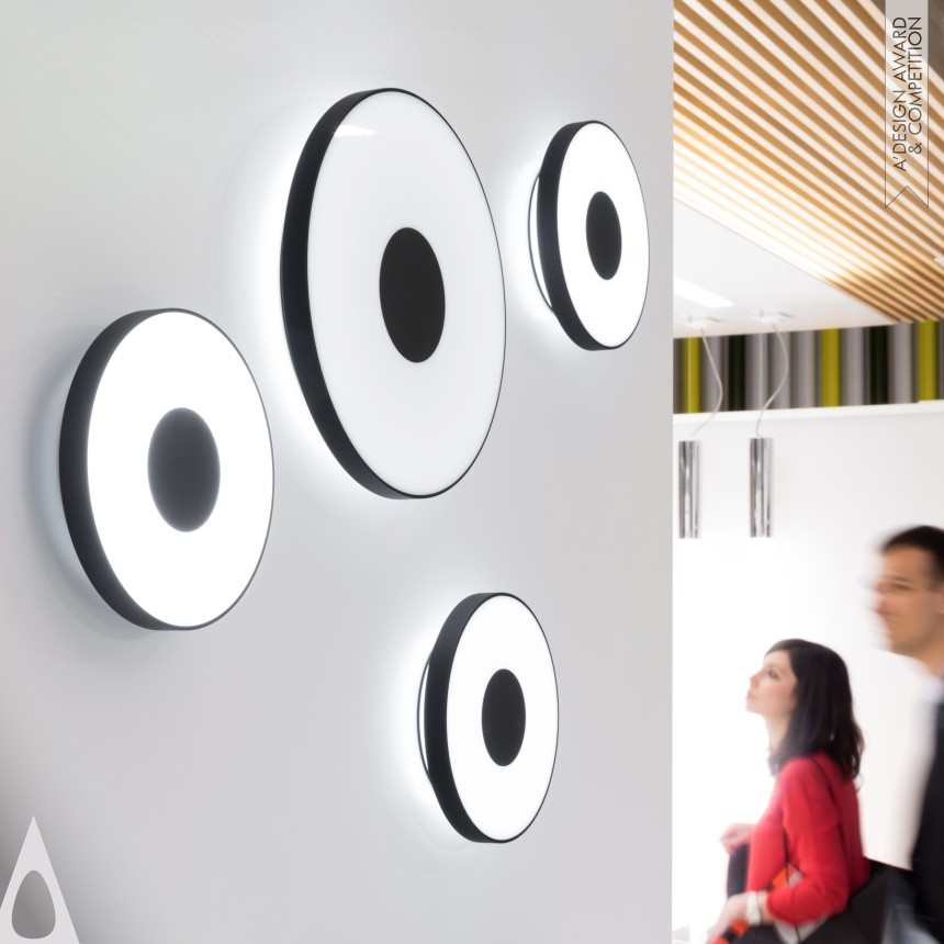 Iron Lighting Products and Fixtures Design Award Winner 2018 Moonlight Interactive wall lamps 