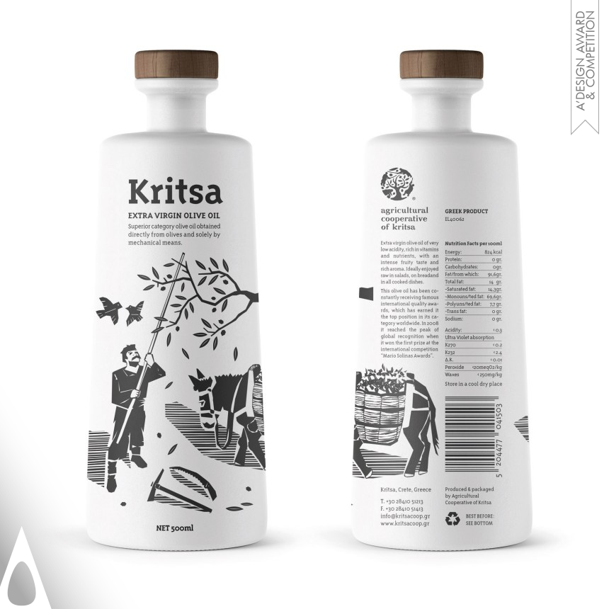 Kritsa Extra Virgin Olive Oil designed by Manos Siganos