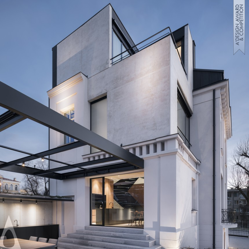 Silver Architecture, Building and Structure Design Award Winner 2018 White Concrete Old House Stand-alone House 