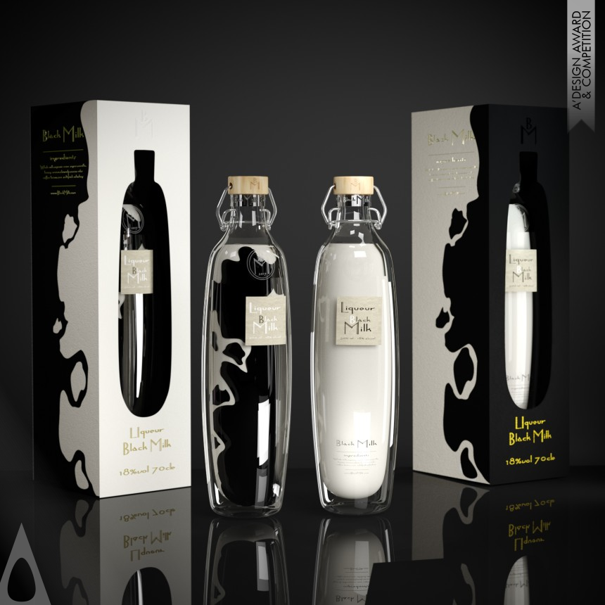 Liqueur Black Milk designed by Kashkovskaya Oksana