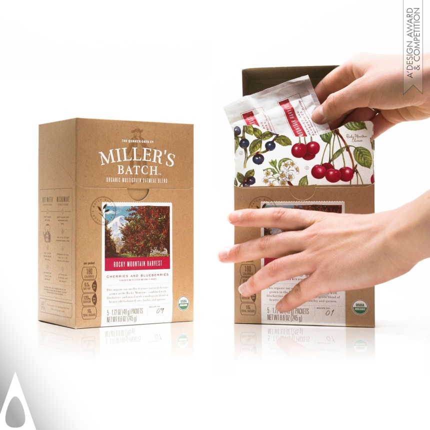 Golden Food, Beverage and Culinary Arts Design Award Winner 2018 Miller's Batch Brand Packaging 