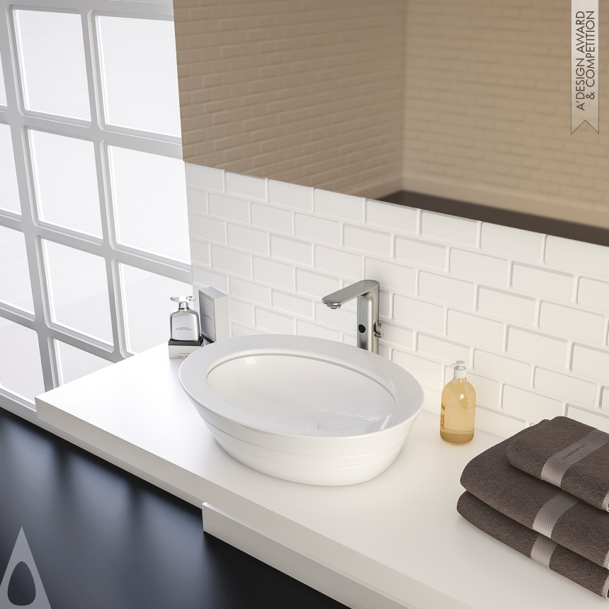 Serel Poseidon Oval Washbasin designed by Serel Design Team