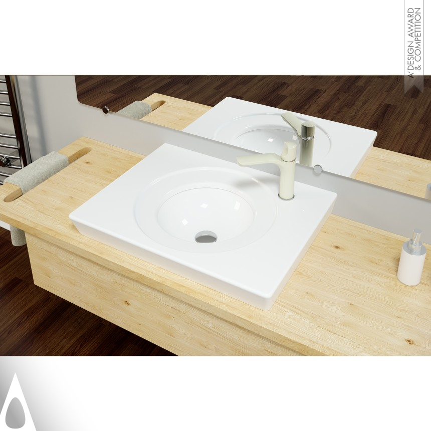 Serel Poseidon Rectangular Washbasin - Iron Bathroom Furniture and Sanitary Ware Design Award Winner