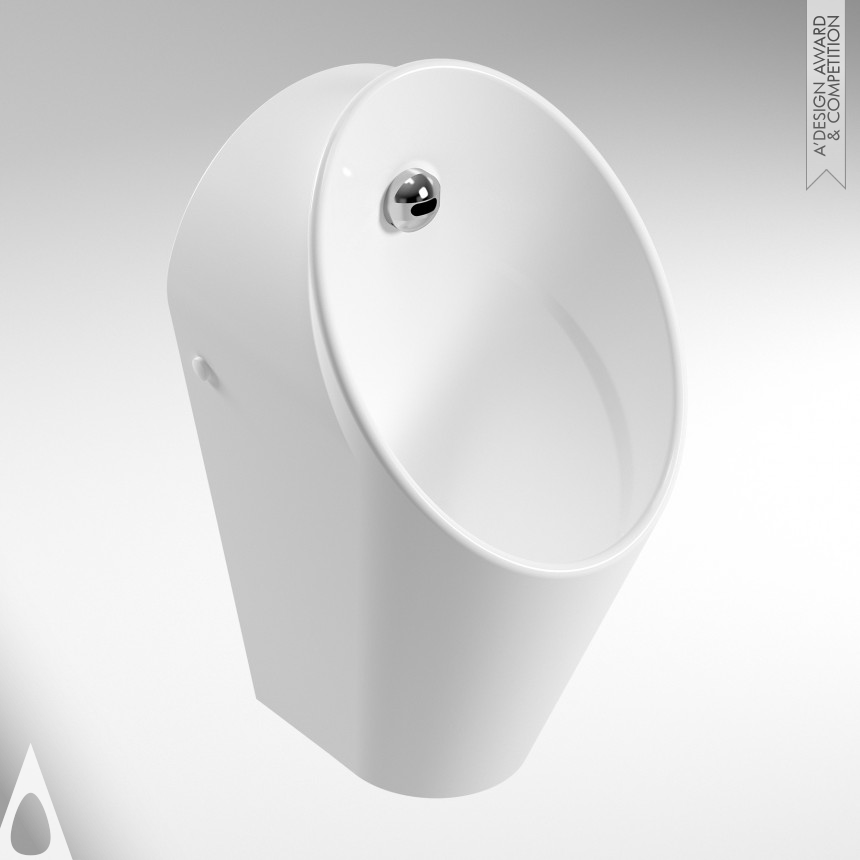 Silver Bathroom Furniture and Sanitary Ware Design Award Winner 2018 Serel Luvi Urinal Set Self-Cleaning 