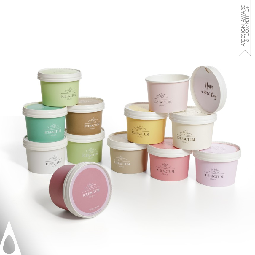 Iron Packaging Design Award Winner 2018 Icefactum Ice Cream Cups Take away packaging 