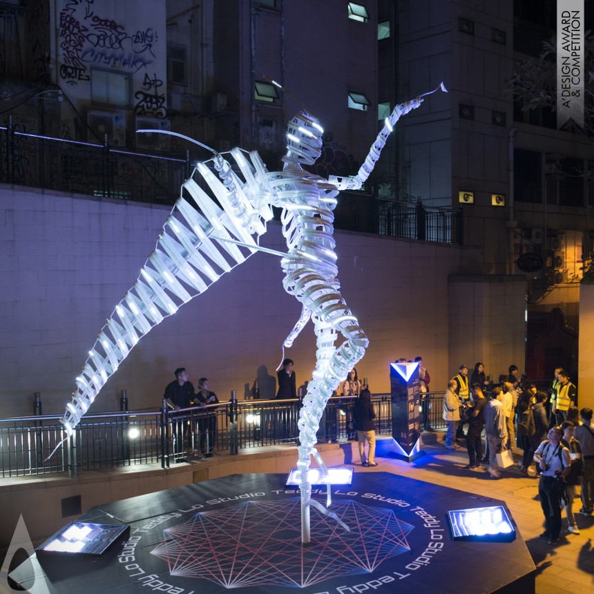 Iron Lighting Products and Fixtures Design Award Winner 2018 Quintessence Interactive Light Sculpture 