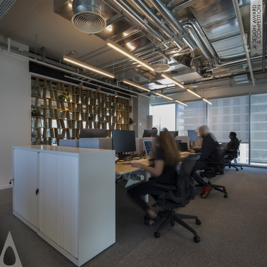 Bronze Interior Space and Exhibition Design Award Winner 2018 Visa TLV Office Space Interior Design 