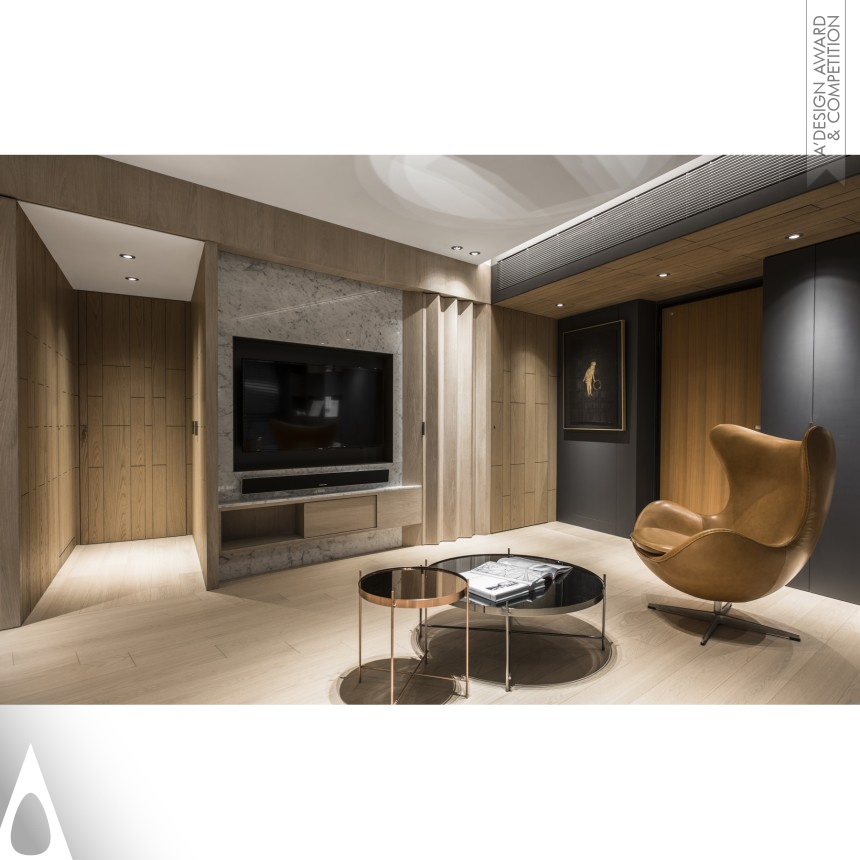 Bronze Interior Space and Exhibition Design Award Winner 2018 Diagonally Divided Residential House 