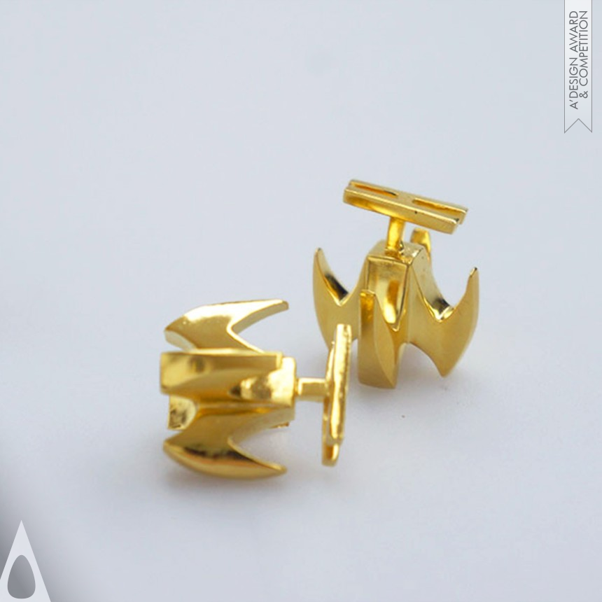 Xuefei Chen's Camouflage Brooch Earrings Cuff links