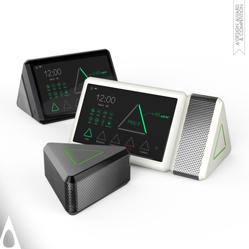 Bronze Security, Safety and Surveillance Products Design Award Winner 2019 Triangle Air Monitor 