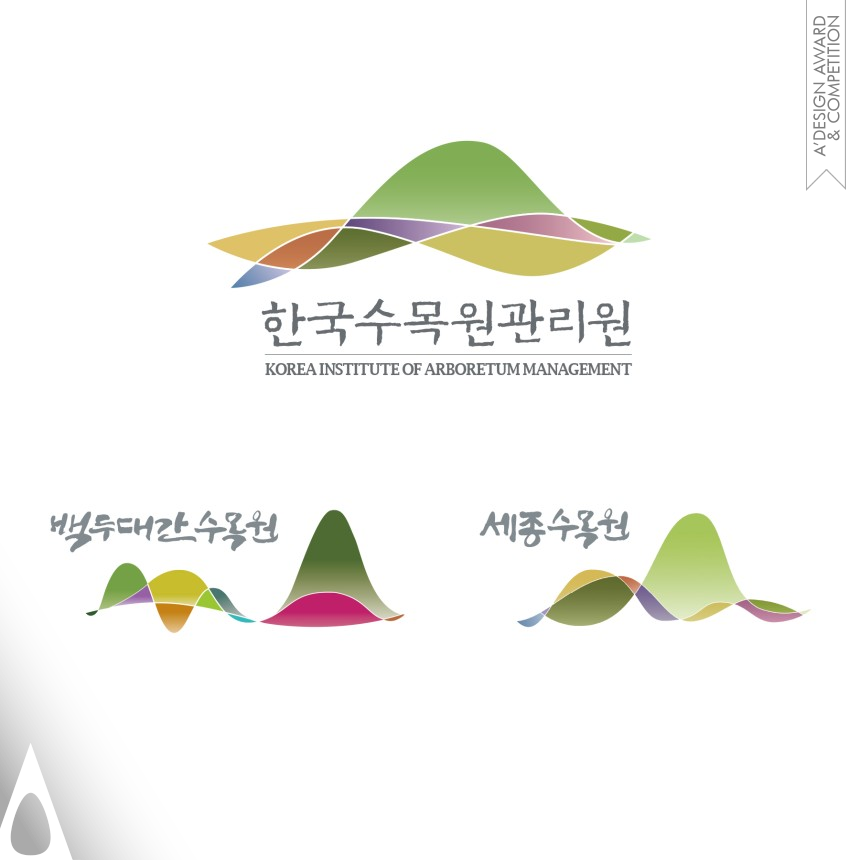 Iron Graphics, Illustration and Visual Communication Design Award Winner 2019 Korea Institute of Arboretum Mgt. Corporate Identity 