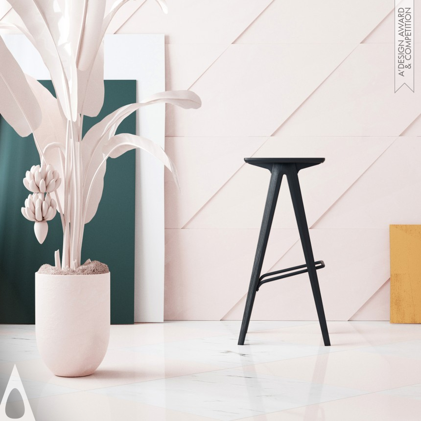 Silver Furniture Design Award Winner 2019 A-Stool Bar Stool 