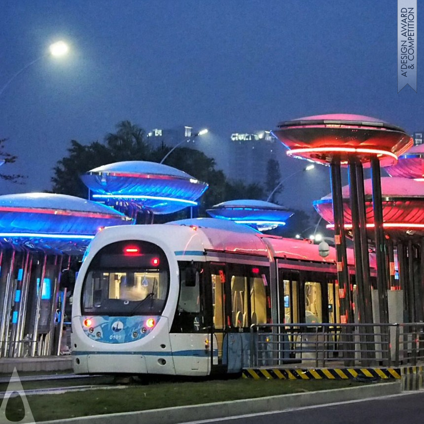 Iron Architecture, Building and Structure Design Award Winner 2019 Zhuhai Tram Platform of Line 1 Station Platform 